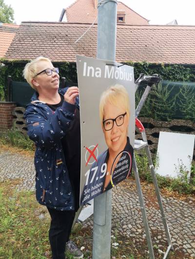 Bilder und Impressionen von Brgermeisterkandidatin Ina Mbius - 